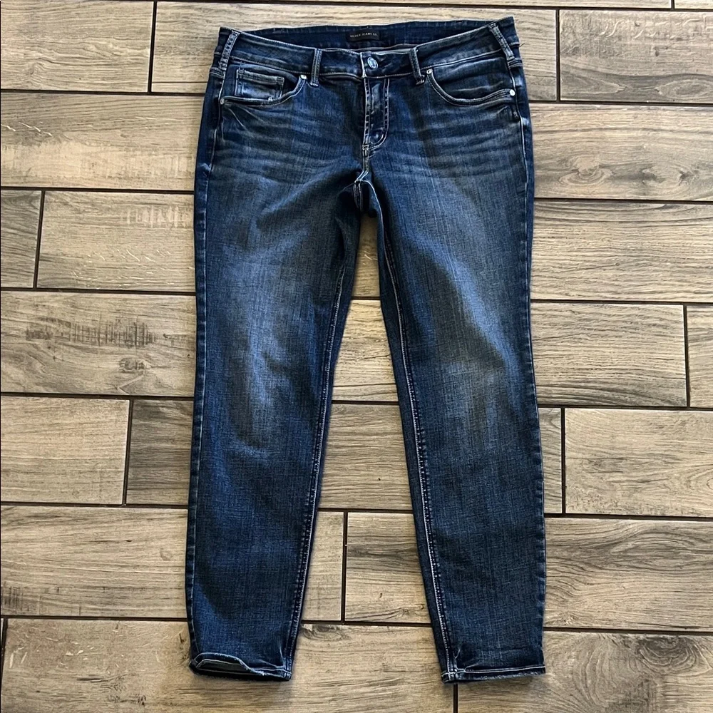 Silver Jeans Women's Dark Blue Skinny Jeans - Picture 1 of 7